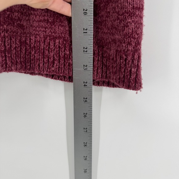 Lands' EndFair Isle Turtleneck Sweater Womens Medium Burgundy Pink Nordic Knit - Picture 5 of 8